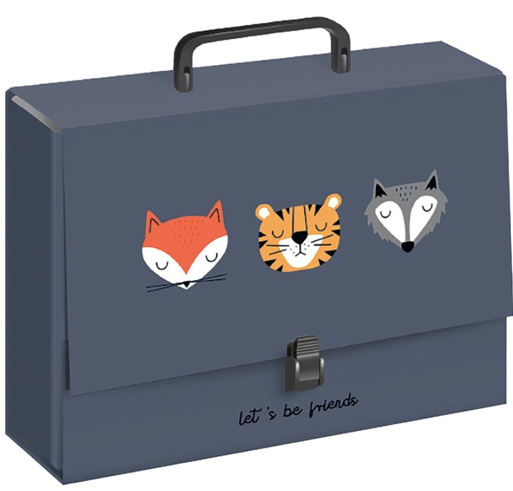 Interdruk Heftbox mit Griff für Kinder BeBe Friends blau