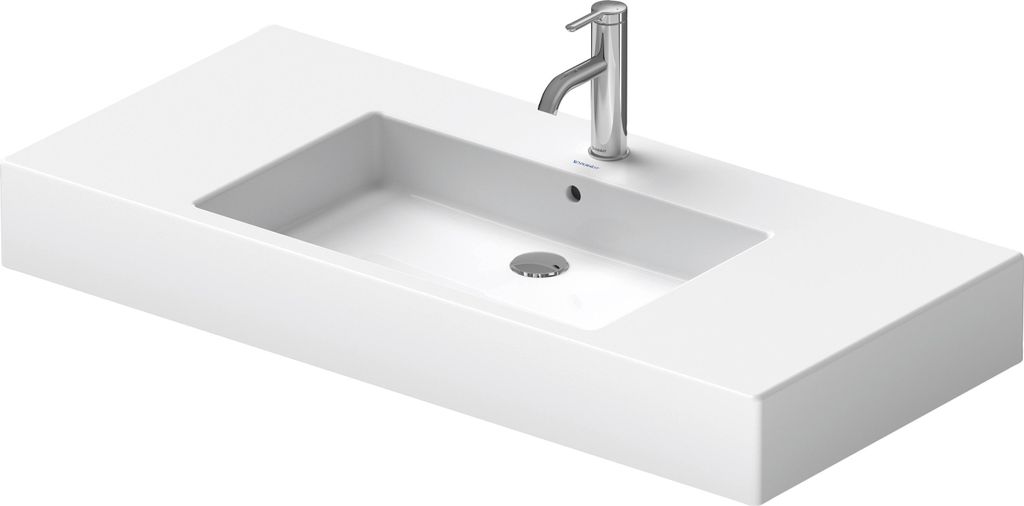 Duravit Möbelwaschtisch Vero 105cm, mit Überlauf, mit Hahnlochbank, 1 Hahnloch, 0329100000