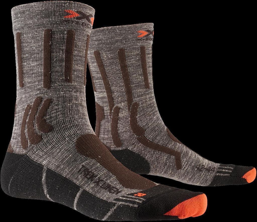 X-SOCKS Trek X Linen Trekkingsocken Unisex suede melange/x-orange/black 39-41