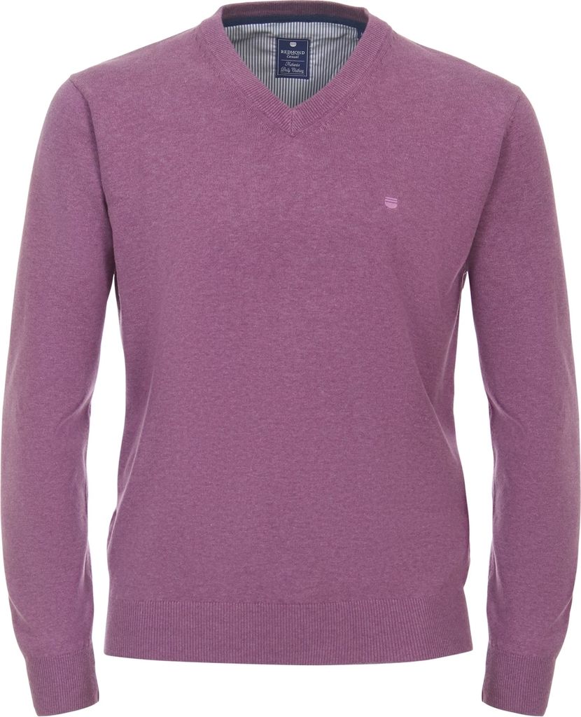 REDMOND Übergrößen V-Neck-Pullover Flieder 4XL