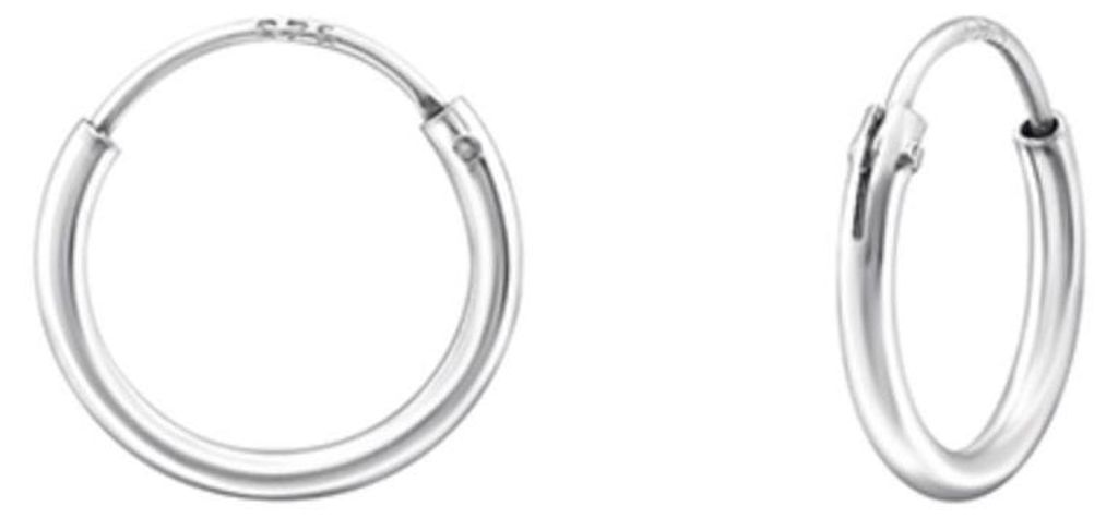 Kleine Creolen Silber 925 Ohrringe grau, roségold Silber 10 Produktbild 