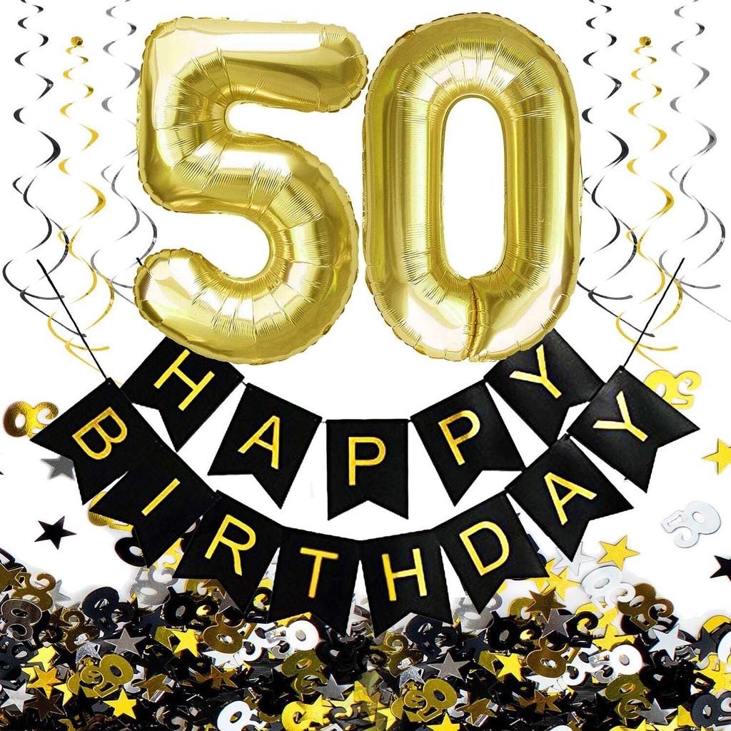 Oblique Unique 50. Geburtstag Party Deko Set - Girlande + Produktbild 