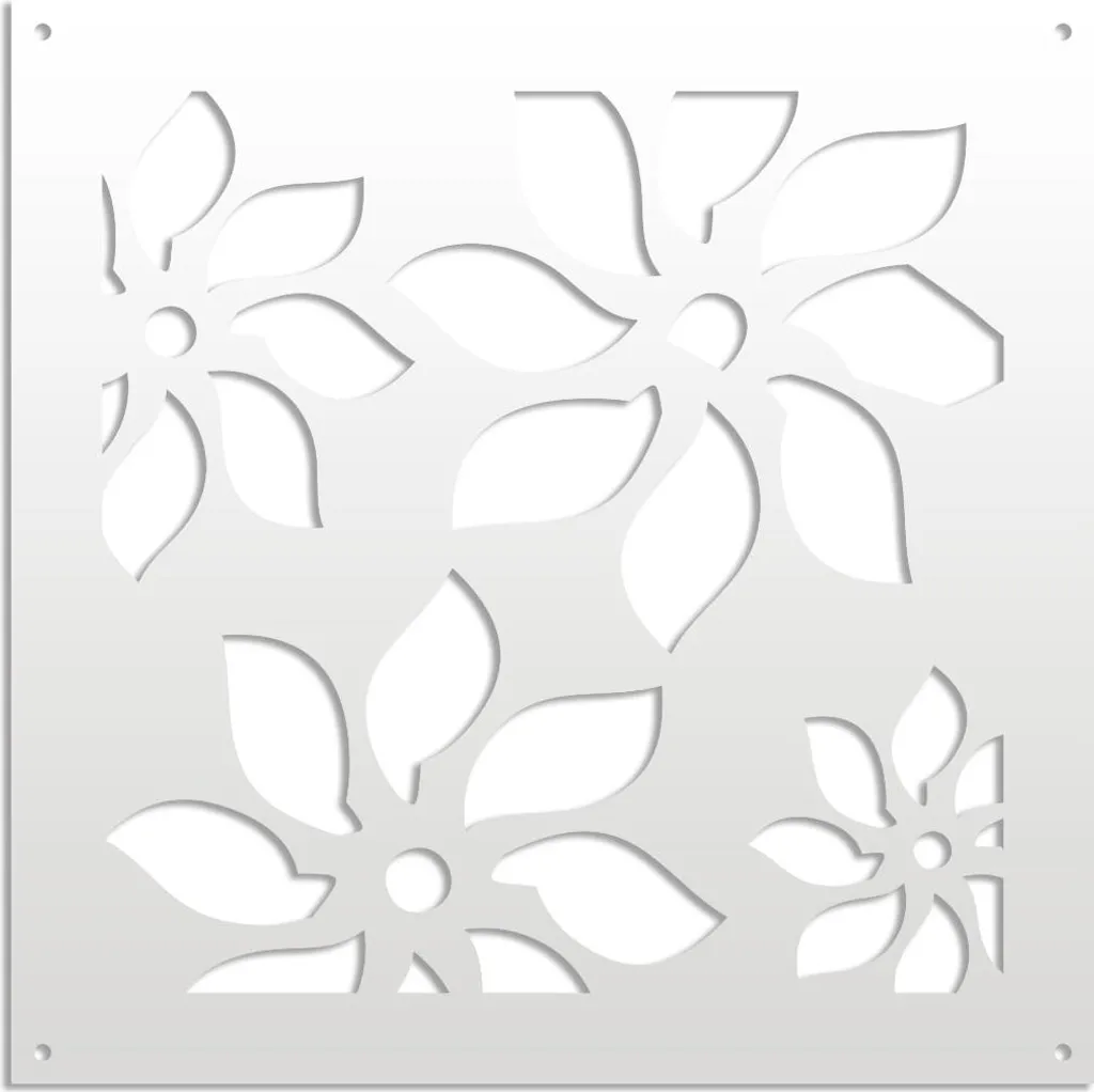Guida al Pannello Traforato SUNFLOWERS: PVC Bianco 98x98 cm Elite