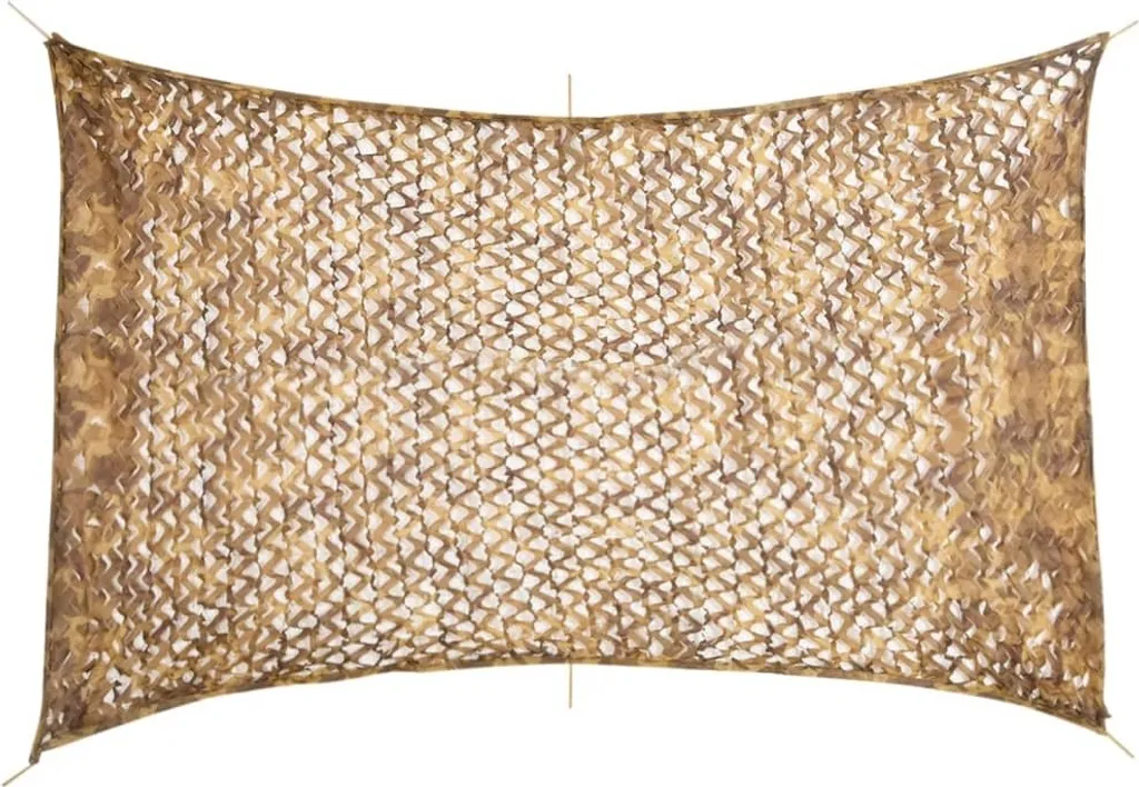 Filet d'ombrage camouflage renforcé 4x3m couleur sable pour jardin