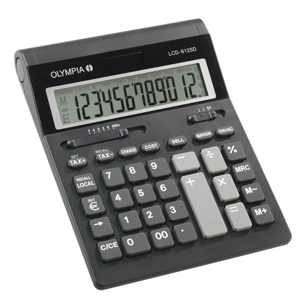 Olympia LCD-612SD: Calcolatrice Professionale per Margini e Tasse