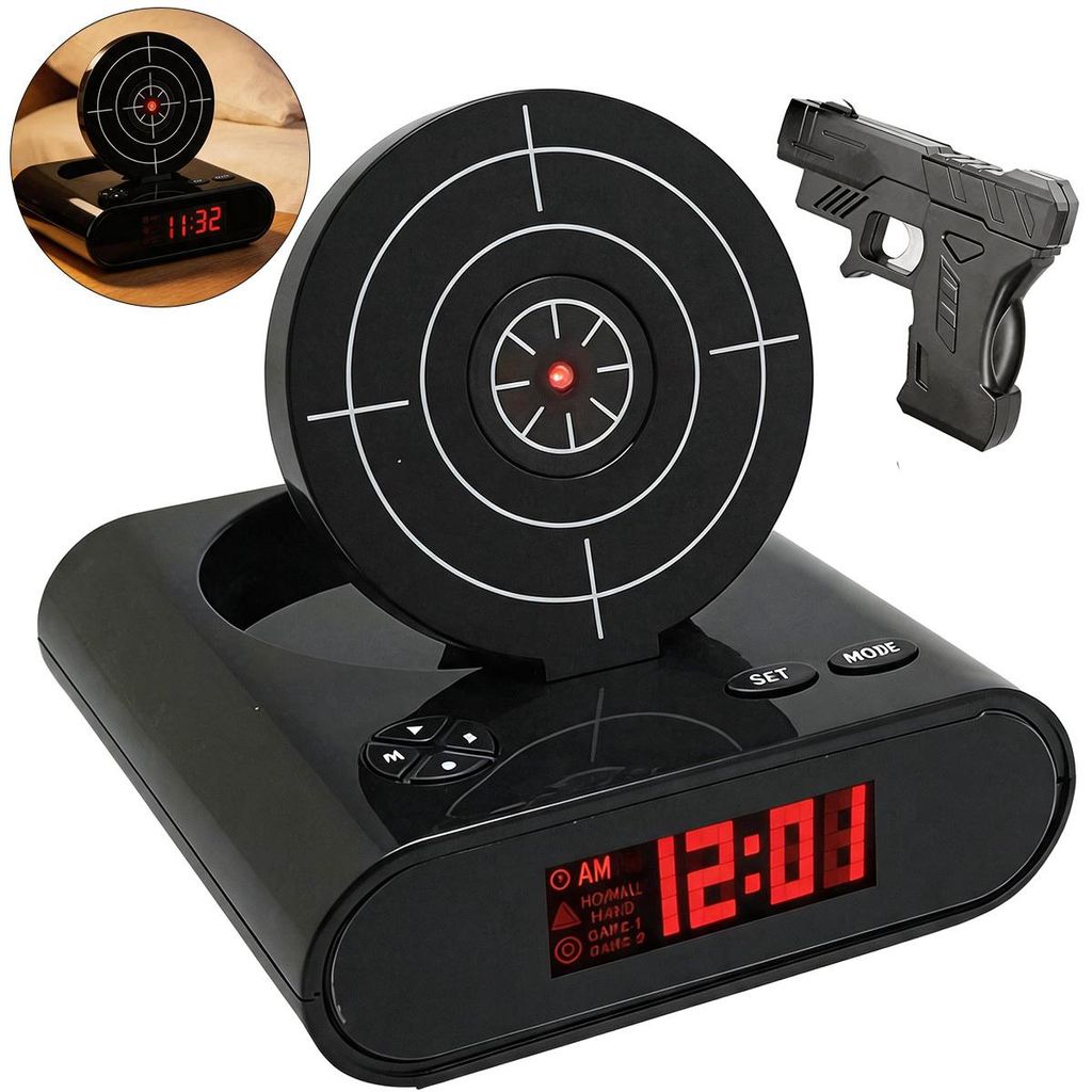 Interaktiver Spiel Wecker mit LED Display, digitaler Alarm mit Zielspiel, Anti-Snooze Funktion, für Kinder & Erwachsene, Geschenkidee, Schlafzimme...