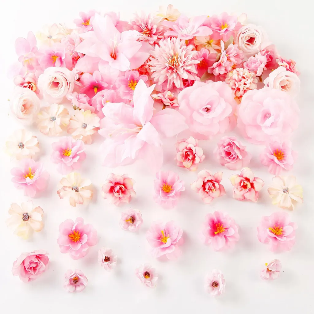Décoration de Mariage et DIY : 80 Fleurs Artificielles Pivoines et Roses