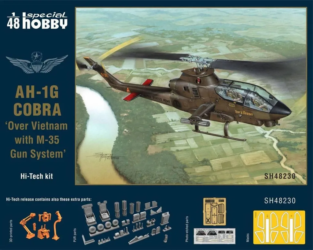 Maquette AH-1G Cobra Vietnam 1/48 pour Diorama Militaire Special Hobby Kit