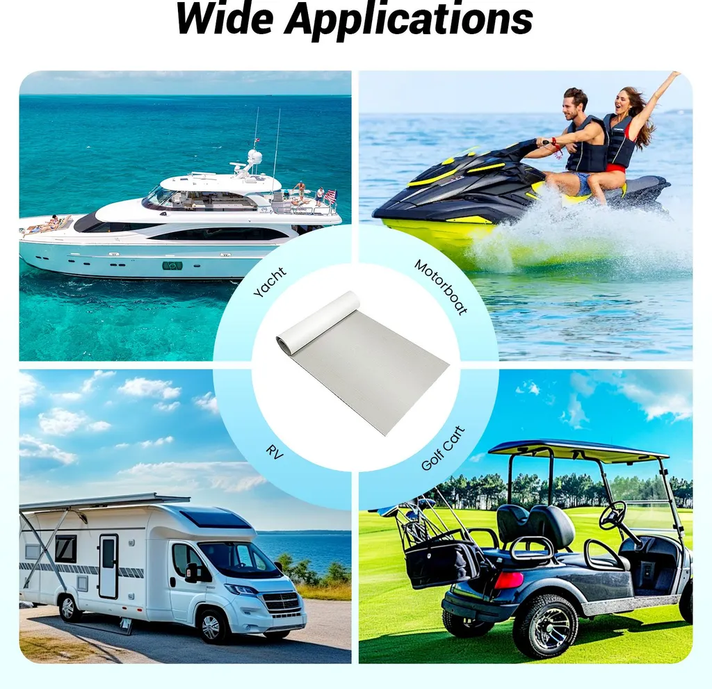Solution Anti-Glisse pour Pont de Bateau - Mousse EVA Brossée Durable - 5
