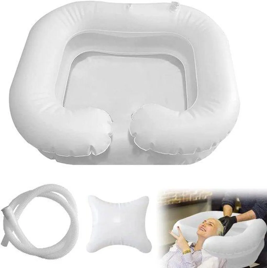 Lavabo Gonflable Portable Blanc pour Personnes Alitées et Seniors
