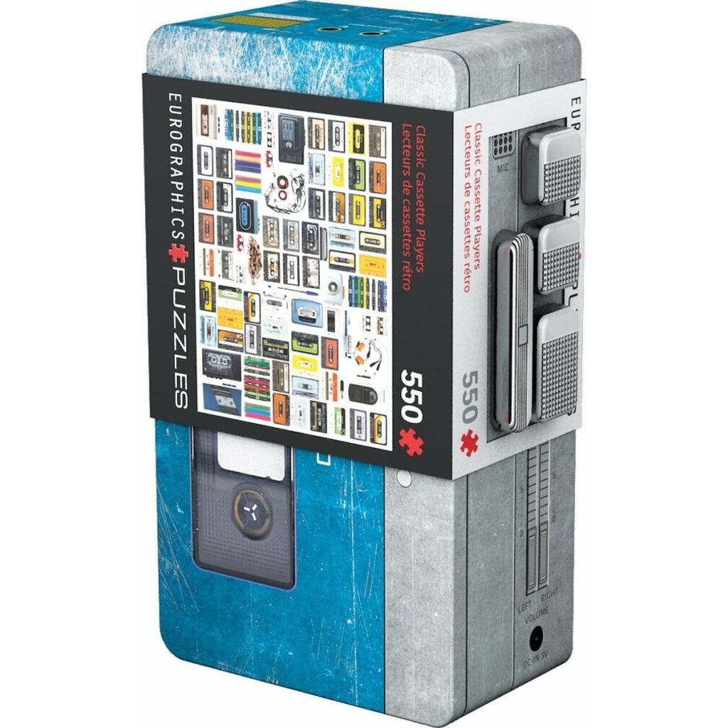 Eurographics Puzzle Classic Casette Player in Blechdose, Smart Cut, 550 Teile, 48 x 33 cm, 8551-5690