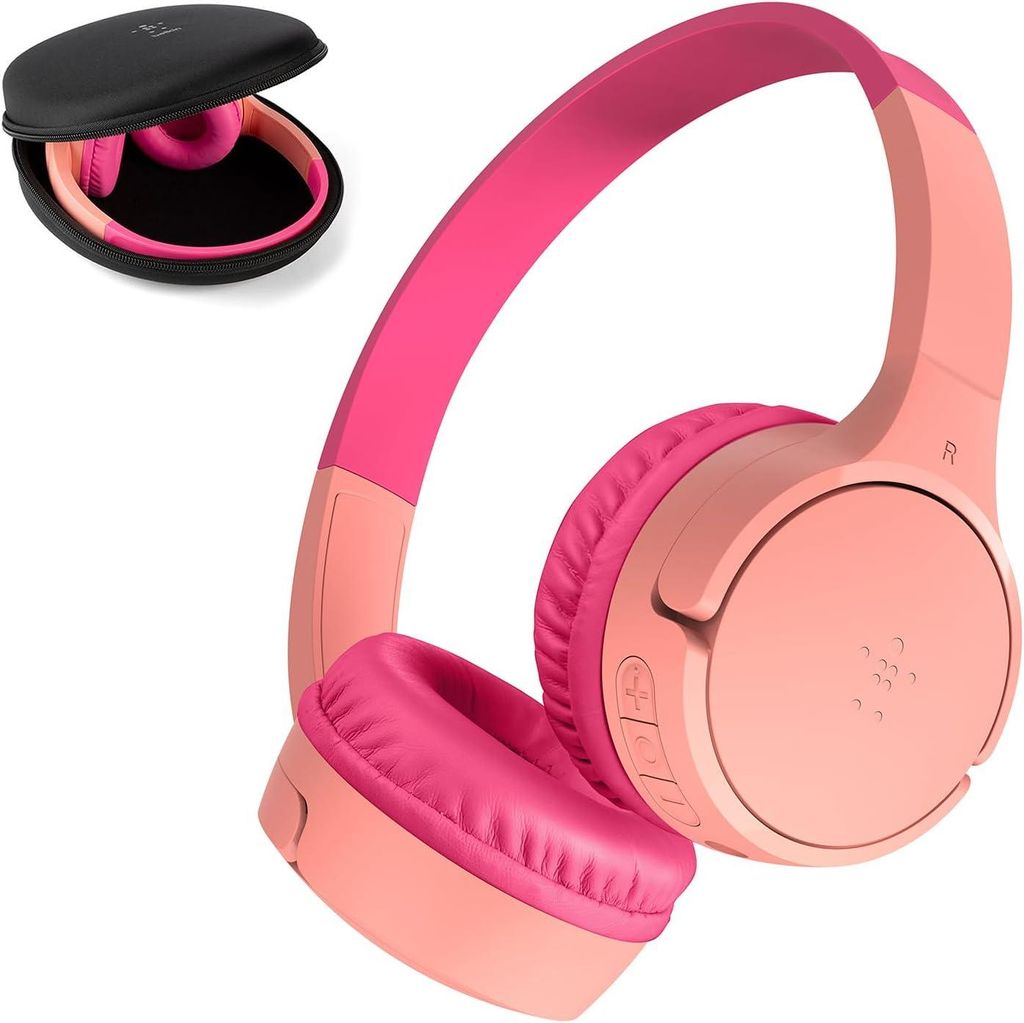 Kinderkopfhörer mit integriertem Mikrofon und lustigen Aufklebern,30 Std. Wiedergabe – Over-Ear-Kopfhörer für Unterricht, Ferien, iPhone, iPad...