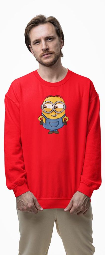 D&B Design Uni Pullover SWEB00012 Minions Rot-Größe 3XL
