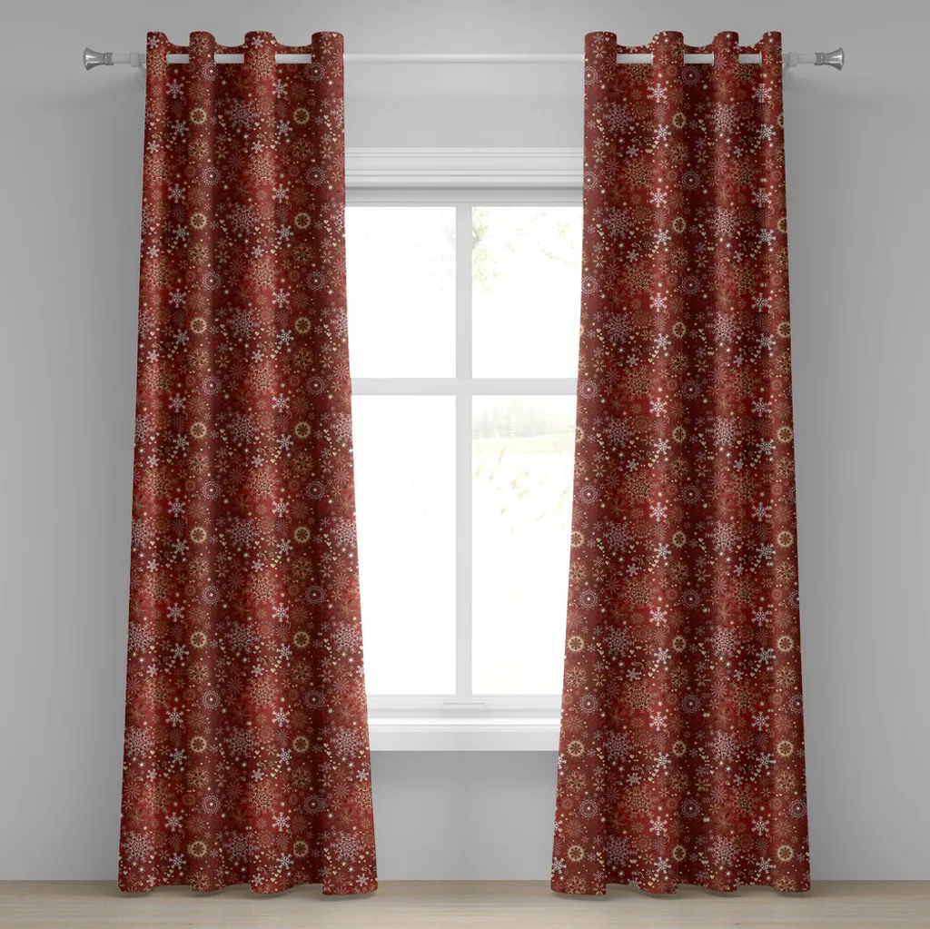 Tenda Natalizia ABAKUHAUS 280x175 - Decorazione Fiocchi di Neve e Cuori