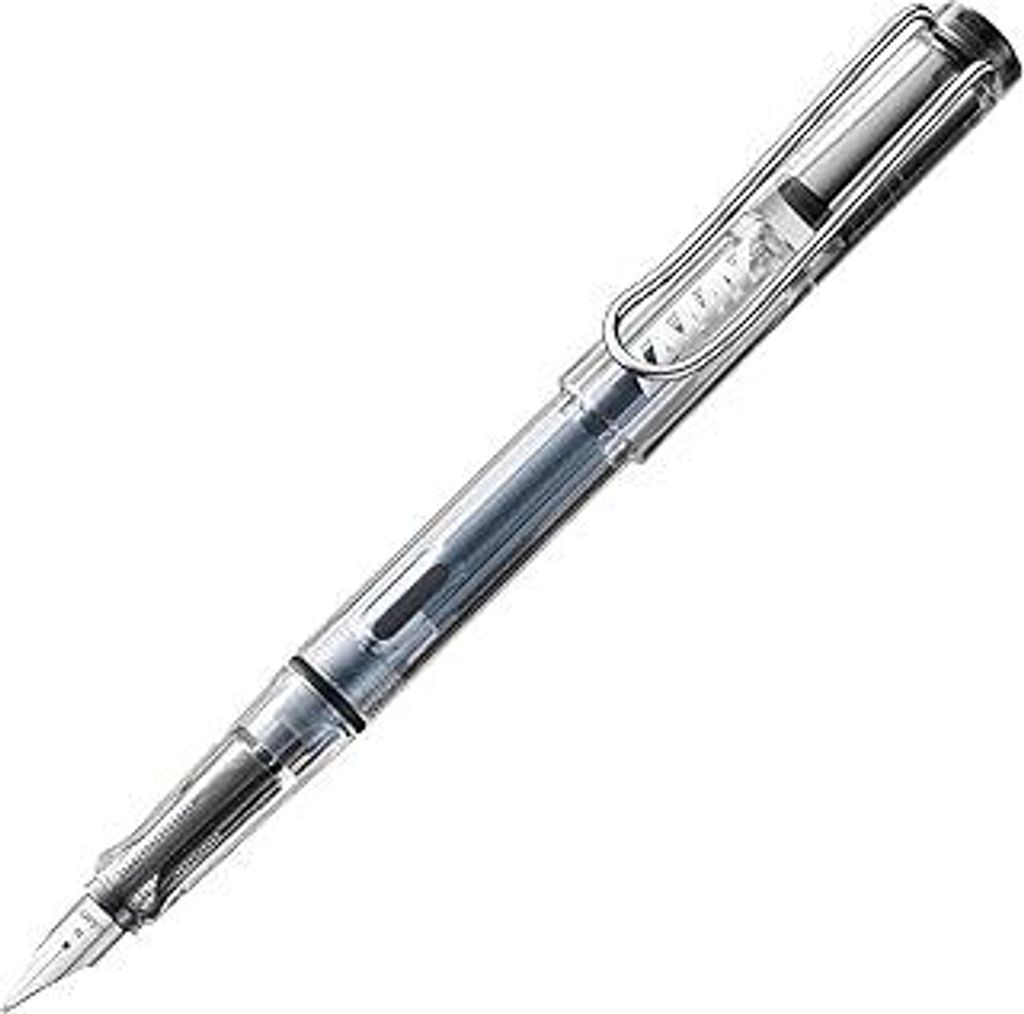 Lamy safari vista Füller - Füllhalter mit ergonomischem Griff & schwarzer Stahlfeder in Strichbreite M - robuster ASA-Kunststoff - inkl. Tintenpa...