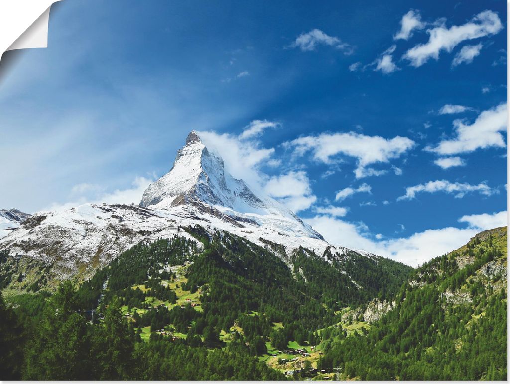 ARTland Poster Matterhorn Größe: 80x60 cm