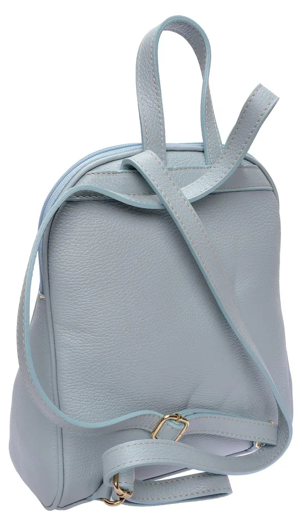 Anna Luchini Backpack SS26 AL 169 Celeste - Sac à Dos Cuir Italien Chic