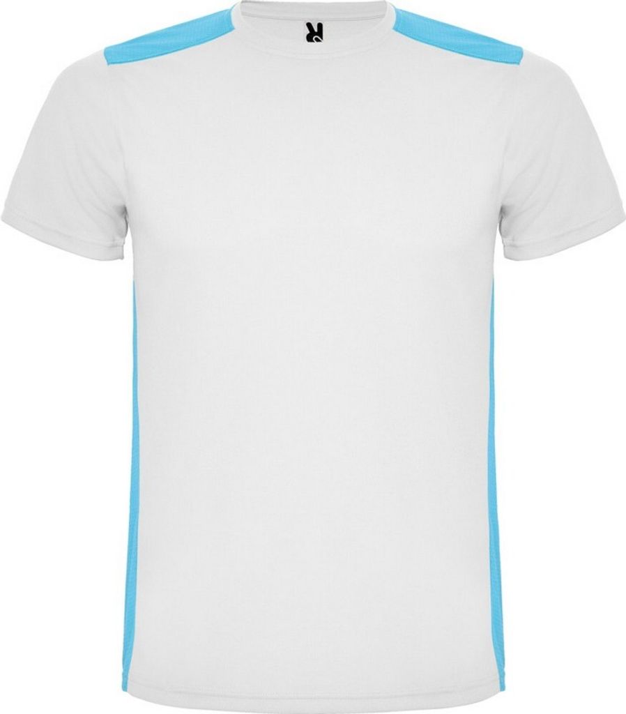 Roly - "Detroit" T-Shirt für Kinder - Sport PF4444 (104) (Weiß/Türkis)