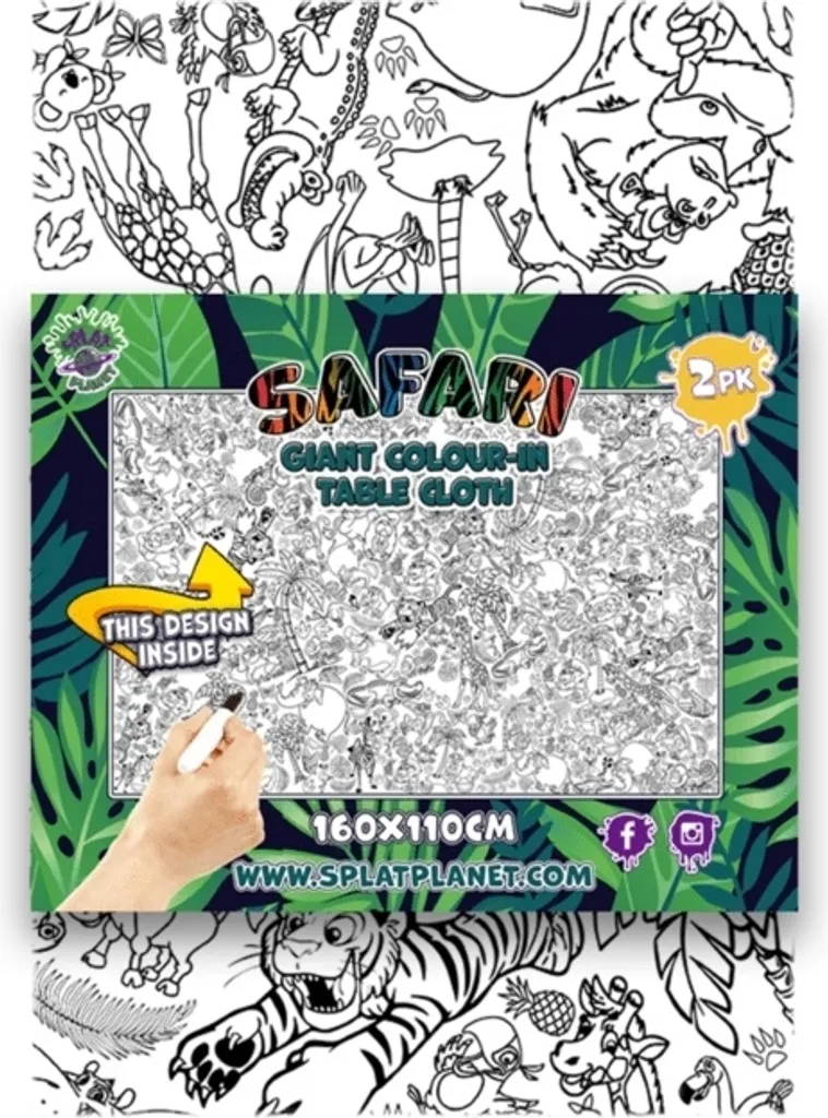 Set 2 Tovaglie Safari Dipinte: Emozioni d'Africa a Tavola