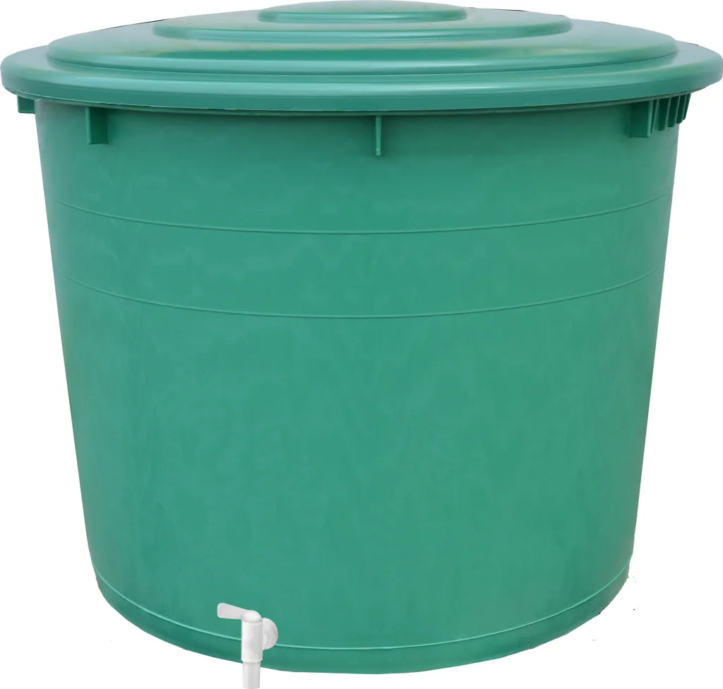Récupérateur d'eau de pluie 500L avec robinet kit jardin complet PH