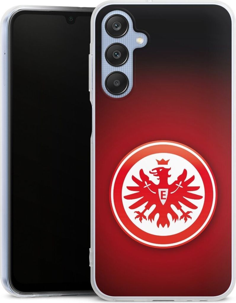 DeinDesign Handyhülle für Samsung Galaxy A25 5G Silikon Hülle Case Smartphone Schutzhülle Eintracht Frankfurt Offizielles Lizenzprodukt Wappen
