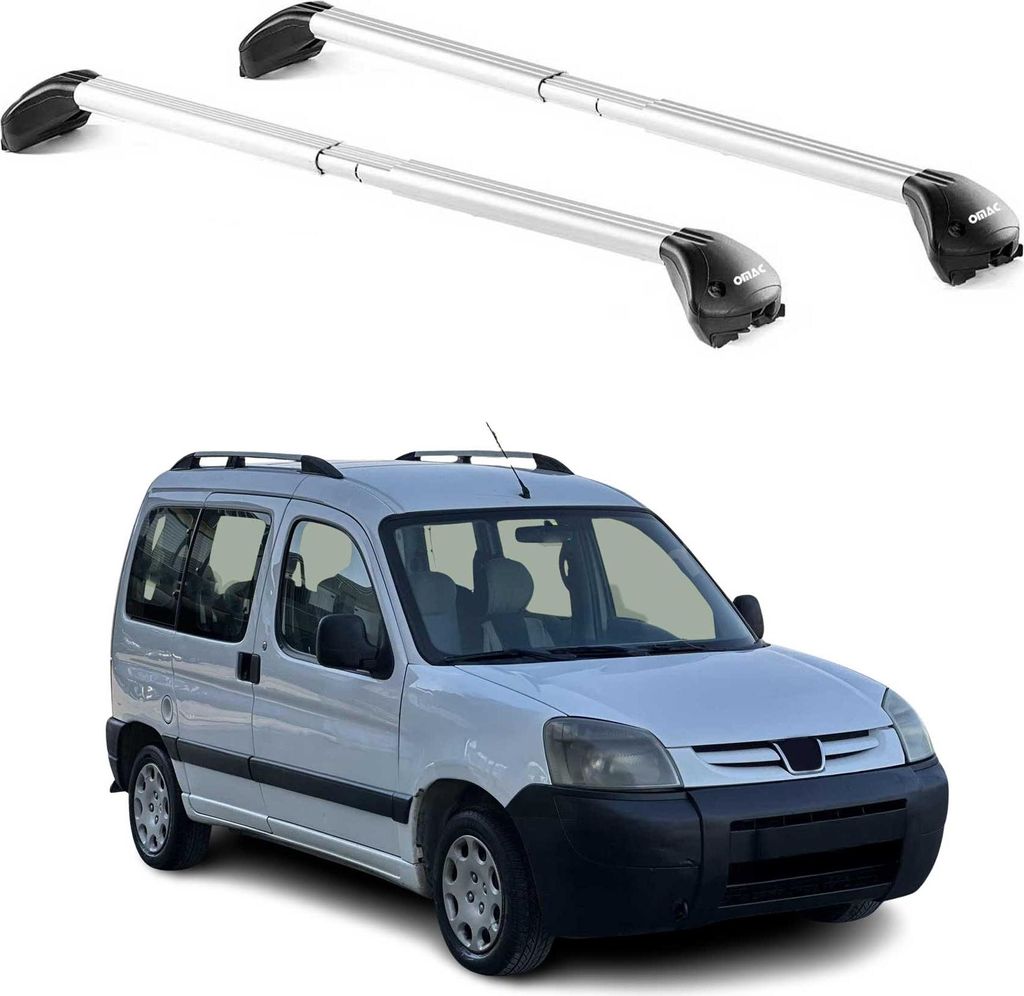 Dachträger für Peugeot Partner mk1 2002-2008 FL 5 tür 100kg Alu Silber 2x ABE
