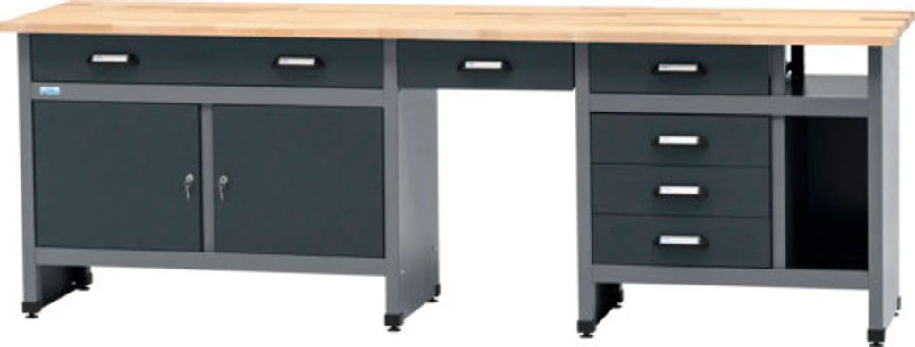 Pracovní stůl Küpper 2400 x 840 x 600 mm 6 zásuvek 2 dvířka Obrázek produktu 