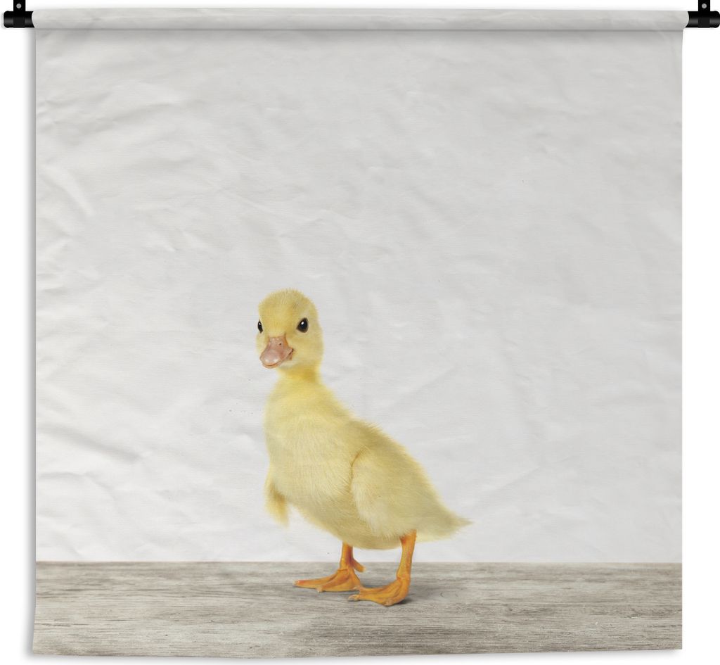 MuchoWow Wandteppich Wandbehang Ente - Küken - Tiere - Süß - Mädchen - Jungen - Kinder 90x90 cm Tapisserie Dekoration Wandtuch - Wandaufhänger