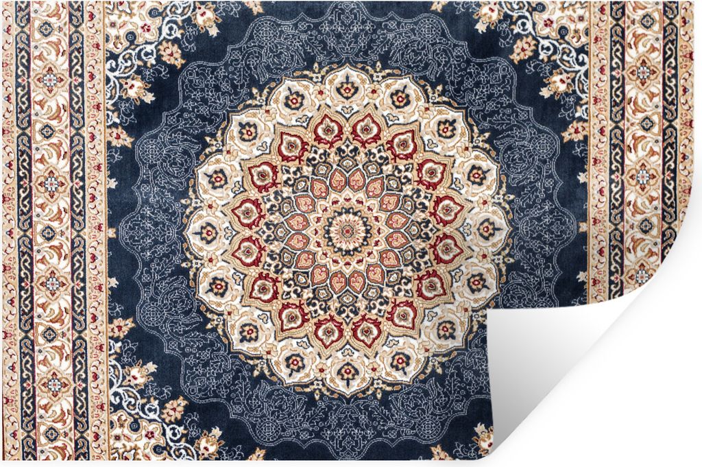 MuchoWow Wandtattoo Wandsticker Wandaufkleber Persische Teppiche - Teppiche - Mandala 60x40 cm Selbstklebend und Repositionierbar - Wierderverwen...