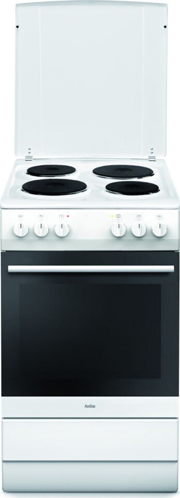 Amica SHE 11511-1 W, Kuchenka wolnostojąca, Czarny, Biały, Zdjęcie produktu 