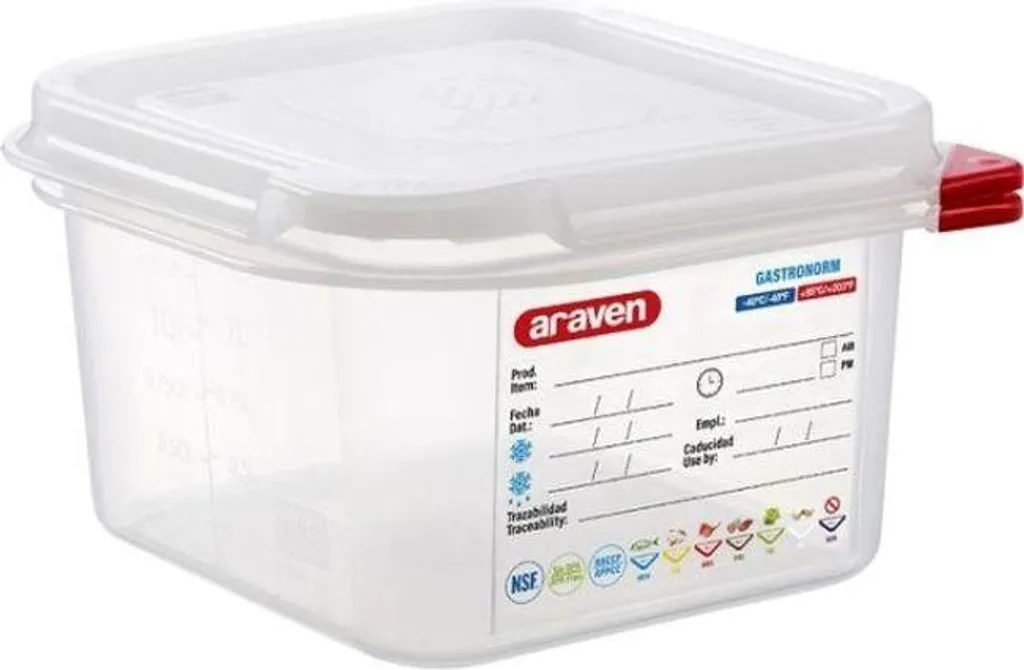 Contenitore Ermetico Araven GN 1/6 100mm - Ideale per Catering