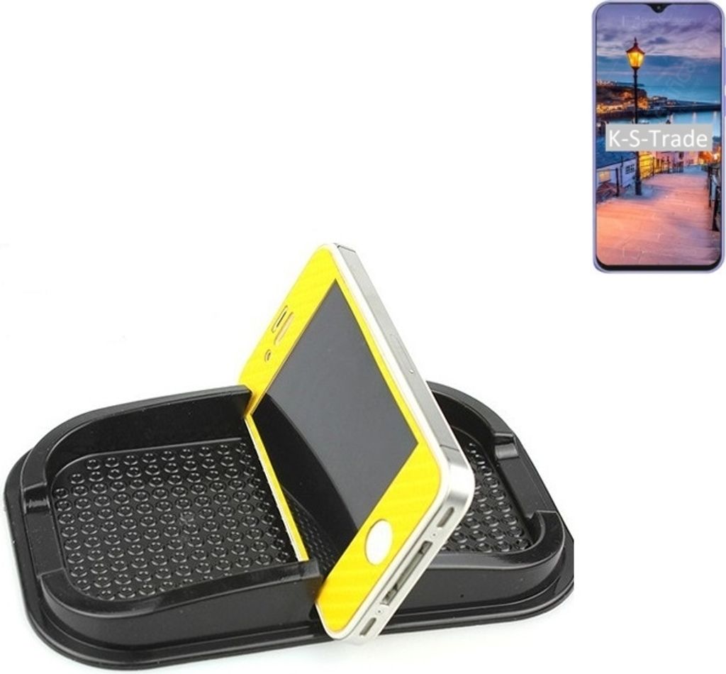 K-S-Trade Auto Anti Rutsch Matte Smartphone-Halter kompatibel mit Cubot X20 Haft Pad Armaturenbrett Handy-Halterung Silikon