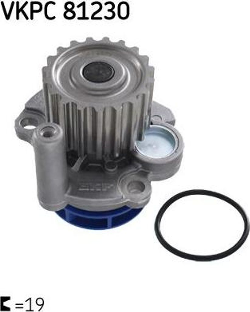 SKF VKPC81230 Wasserpumpe, Motorkühlung OE 038121011C kompatibel mit Golf V, Golf IV, Golf VI, Jetta, New Beetle, Passat 3B, Golf Plus, EOS, Caddy...