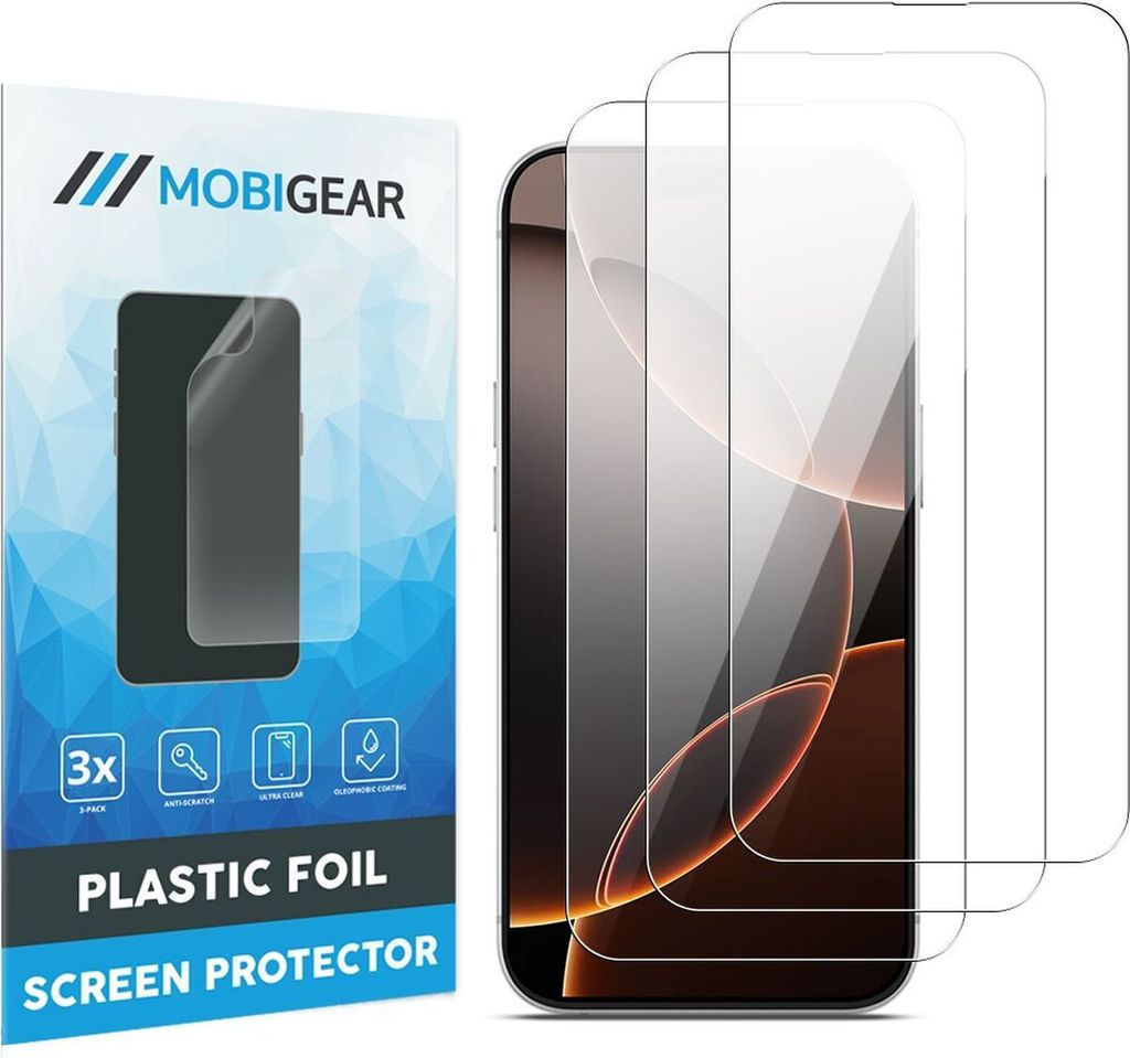Mobigear iPhone 16 Pro Max Displayschutz Schutzfolie - Hüllenfreundlich (3er Pack)