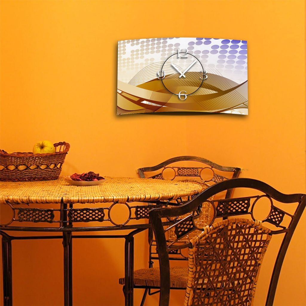 Digital Designer Art abstrakt Designer Wanduhr modernes Wanduhren Design leise kein ticken DIXTIME 3DS-0380