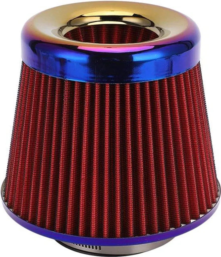 Filtre d'échappement 76 mm rouge anti-vibration contre les gaz bridés