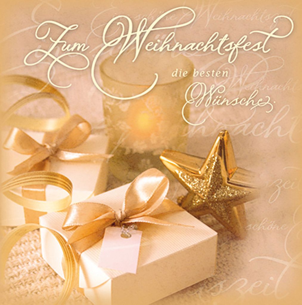 Weihnachten Romantica Quadratische Glückwunschkarte im Format 15x15c