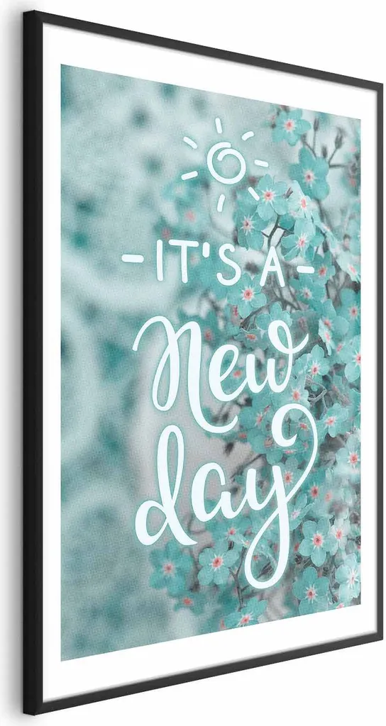 Quadro New Day 40x60 con Cornice Nera: Arredo Parete di Design