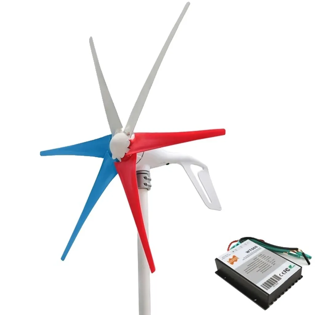 Générateur Éolien 400W Haute Performance avec 6 Pales en Fibre Nylon