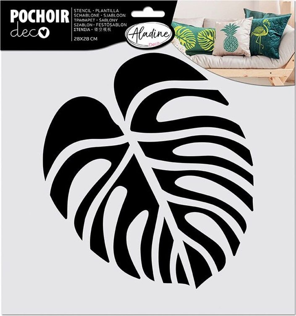 Textilschablone - Tropische Blätter