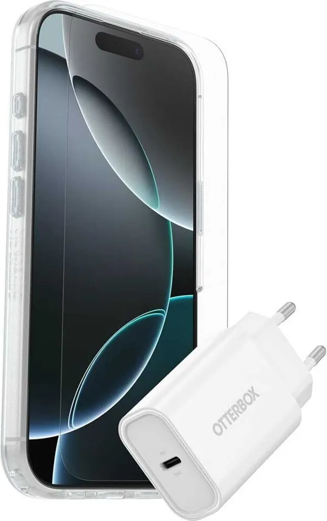 Kit Accessoires iPhone 16 Pro Coque Transparente MagSafe et Écran Verre EU