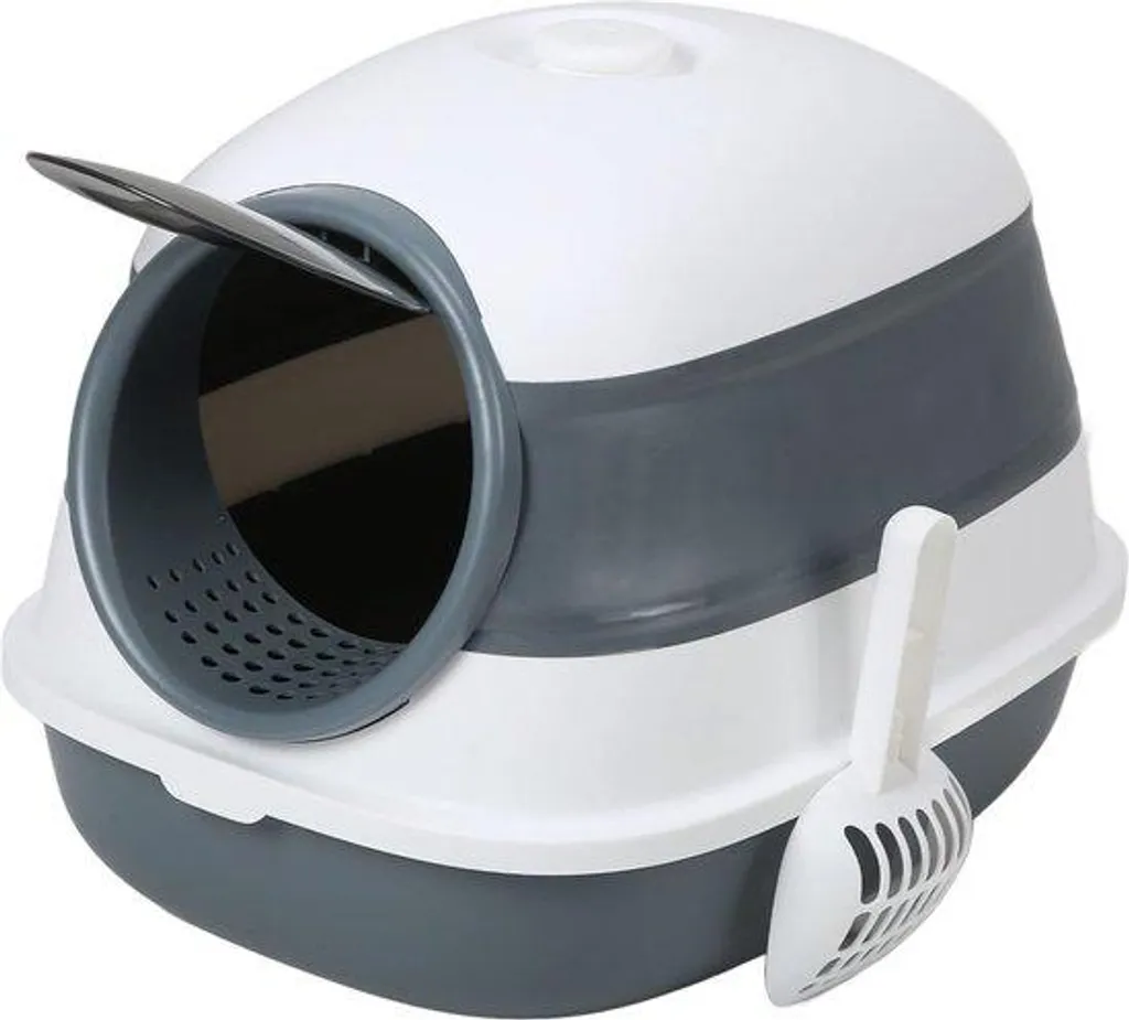 Cage électrique pour chat automatique avec lampe UV intégrée - Gris