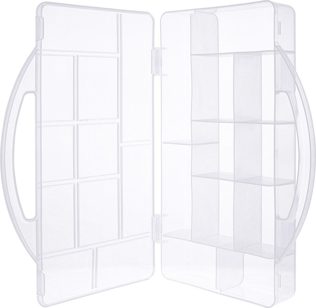 InLine Kleinteilebox, 11 Fächer, Abmessungen: 271x186x40mm, transparent