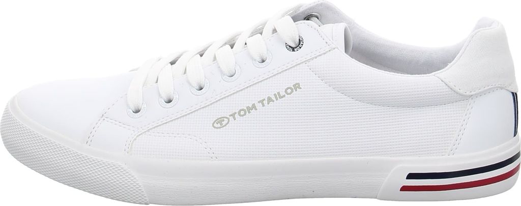 Tom Tailor męskie sznurowane niskie buty biały, Zdjęcie produktu 
