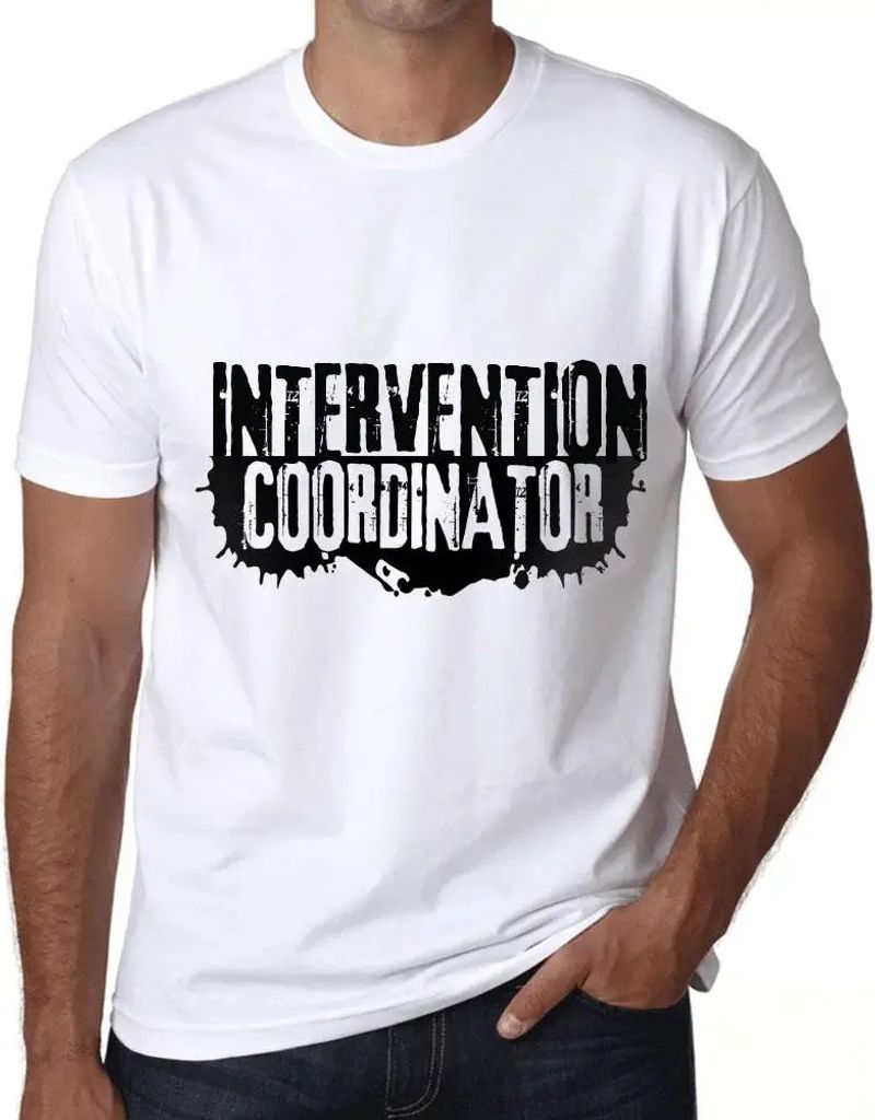 Herren Grafik T-Shirt Koordinator der Intervention – Intervention Coordinator – Öko-Verantwortlich Vintage Jahrgang Kurzarm Lustige Druck Gebu...