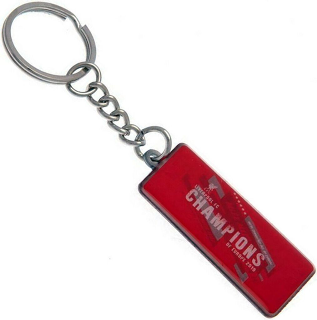 Liverpool FC - "Champions Of Europe" Metall Schlüsselanhänger 2019 SG17499 (Einheitsgröße) (Rot/Silber)