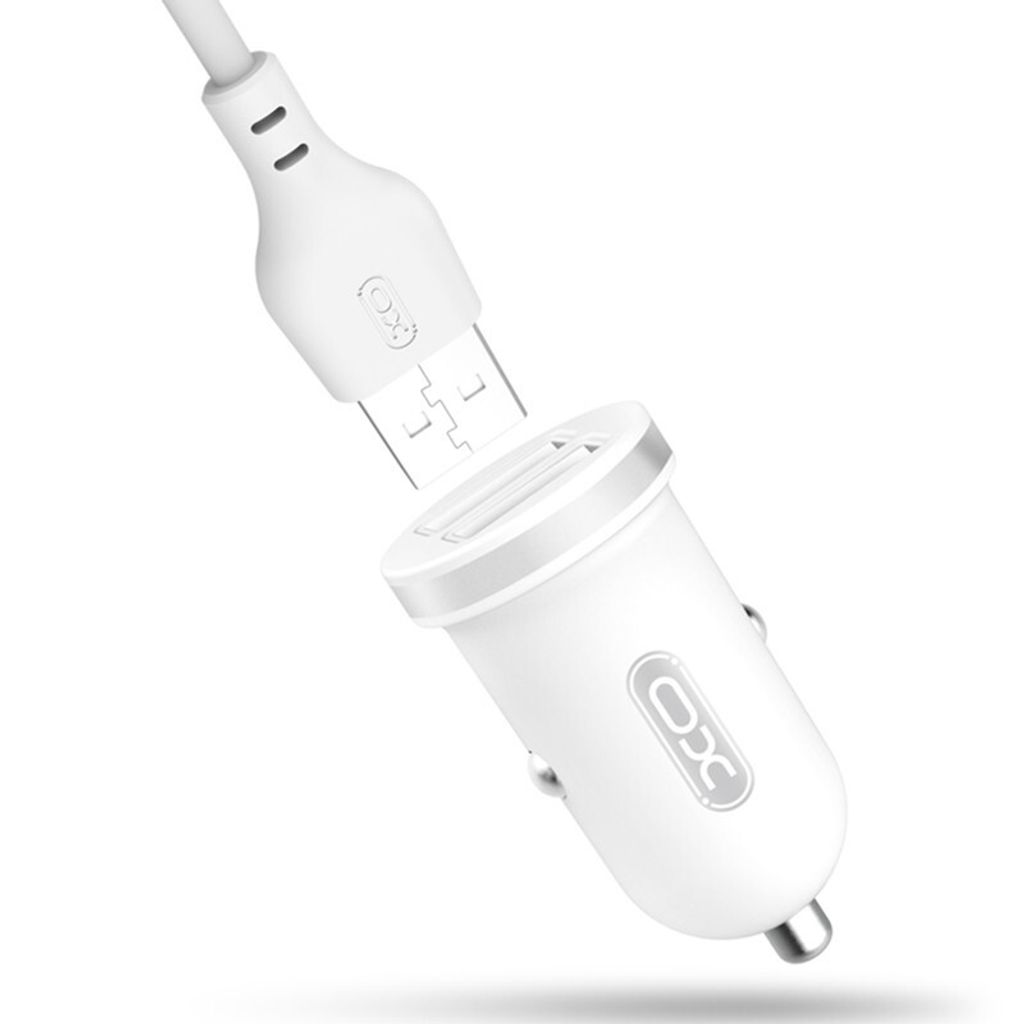 XO Autoladegerät 2xUSB 2,1A mit USB-C Kabel - Weiß KP31793