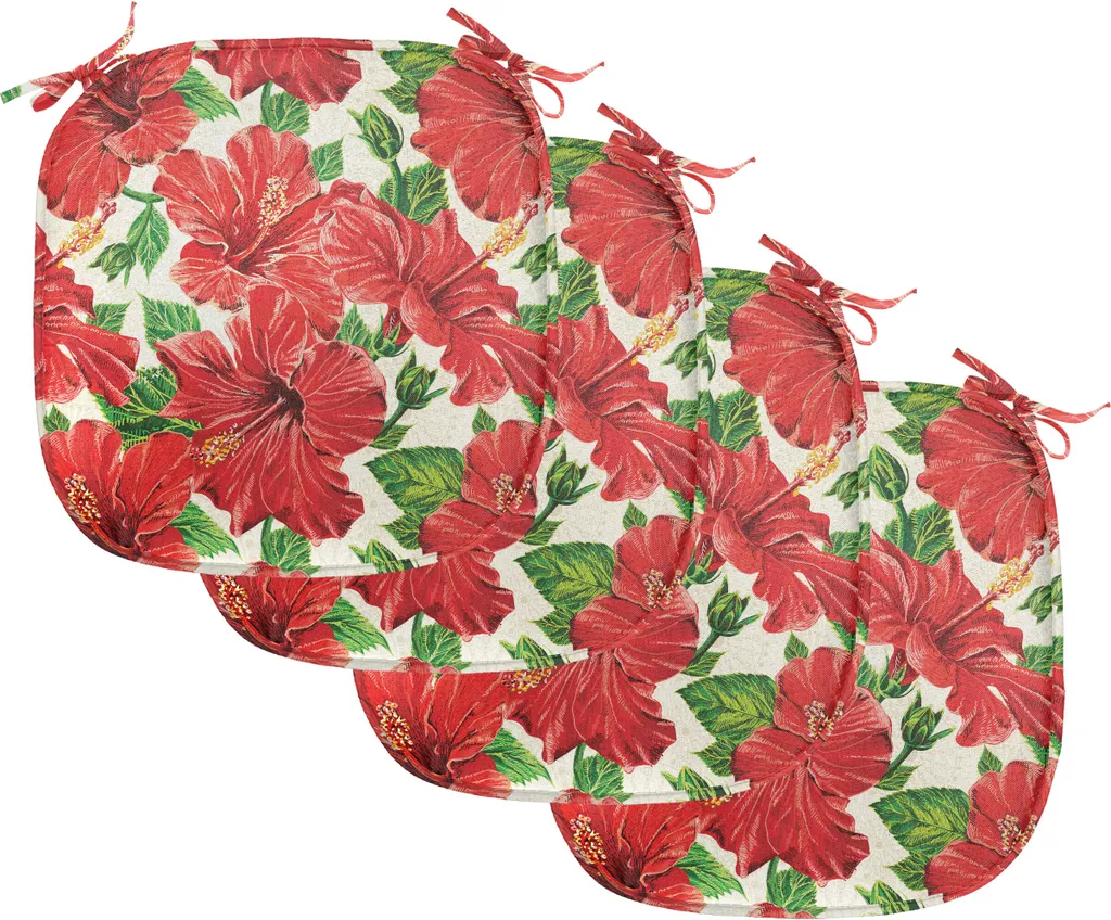 Cuscini Sedie Giardino 40x40 Impermeabili | Bouquet Tropicale Retrò