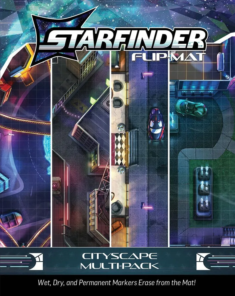 Cartes de Jeu de Rôle Starfinder Paysage Urbain - Pack de Plateaux de Combat