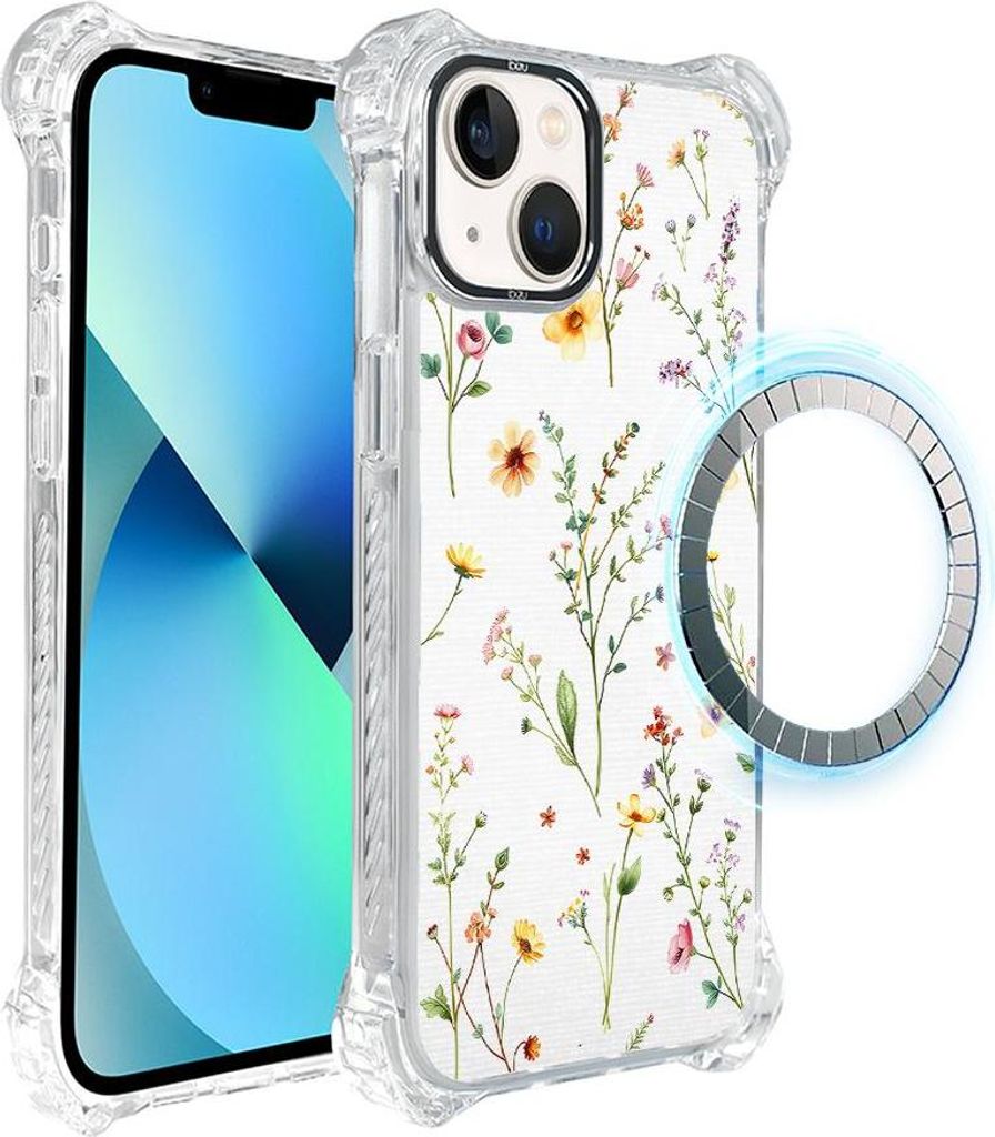iPhone 13 IBIZU DropGuard Ultra Case mit MagSafe, Pastel Bloom, Summer Bouquet